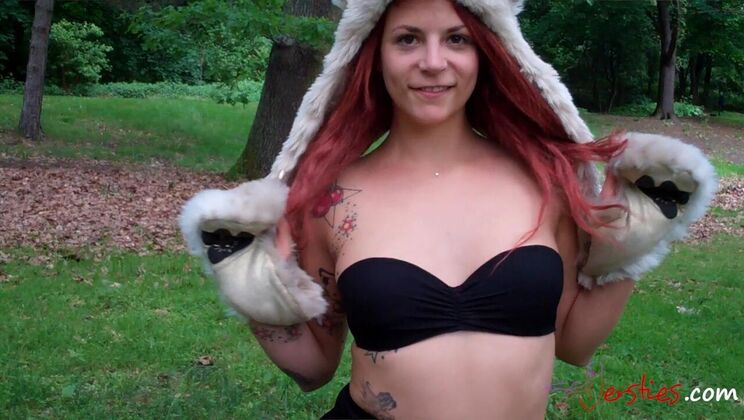 [Ersties] - Minka & Krissi Lesbian Park Fun - Blonde & Redhead Lingerie Play - Minka (Ersties) - Krissi (Ersties) (Minka (Ersties), Krissi (Ersties))