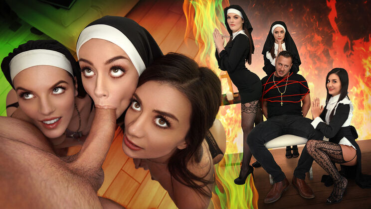 [BFFs] - Nuns Blowjob & Spanking - Danny Gets Heaven Sent - Danny Mountain - Natalie Brooks - Fiona Frost - Selena Love (Danny Mountain, Natalie Brooks)