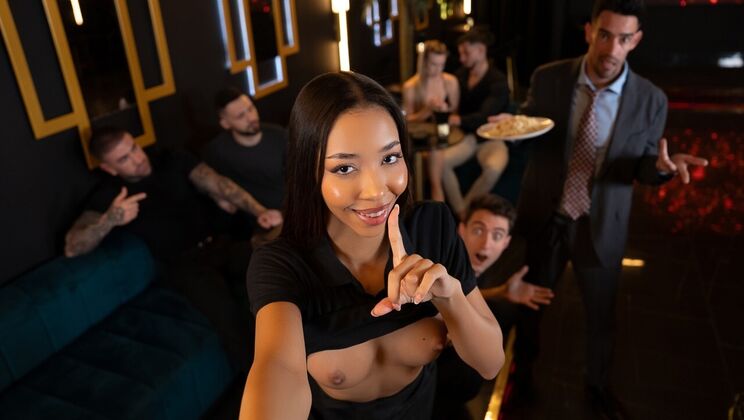 [RKPrime] - Waitress Lia Lin Takes Big Cock in Reverse Cowgirl - Jimmy Bud - Lia Lin (Jimmy Bud, Lia Lin)