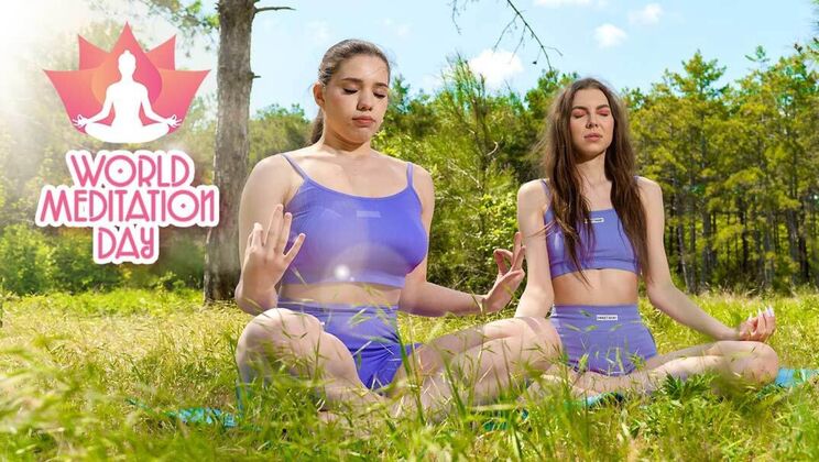 [ClubSweethearts] - Hot Teen Alice Xo & Molly Kit Masturbate Outdoors on World Meditation Day - Alice Xo - Molly Kit (Alice Xo, Molly Kit)
