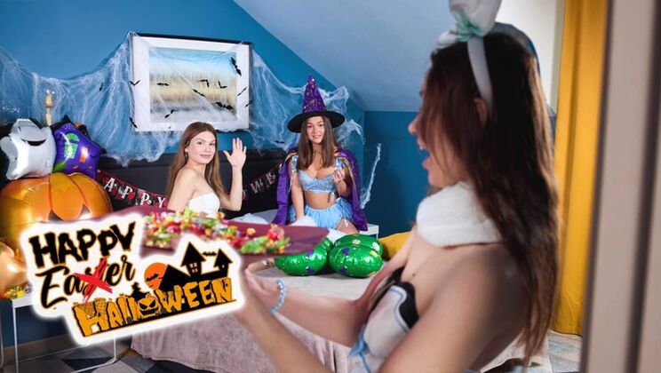 Halloween Witches Threesome with Hazel Grace and Milka Wey • premium epic • FapNest
